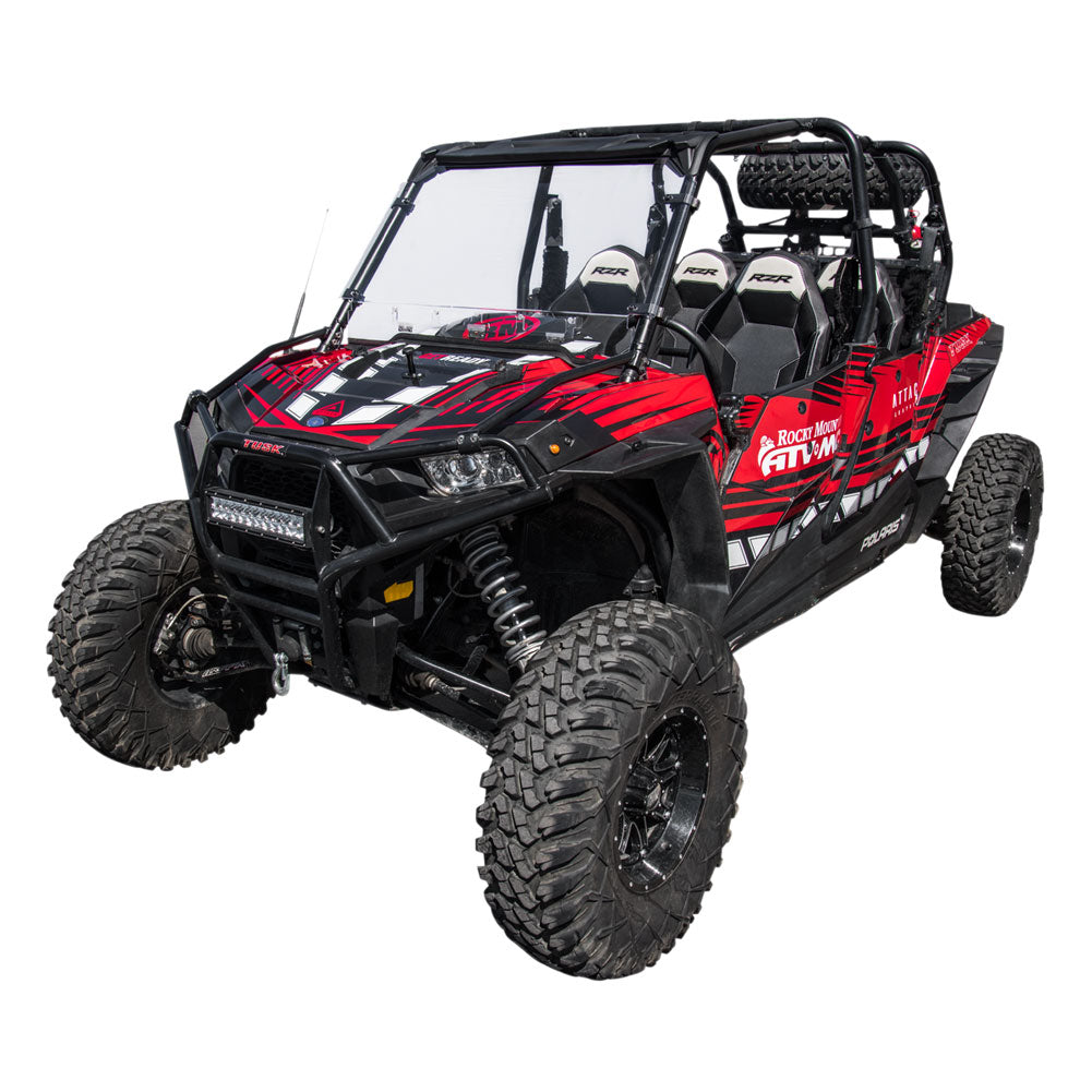 Tusk Vented Hard Coated Poly Carb Front Windshield Polaris RZR 900 Trail 2014–2020 - Adventure Parts