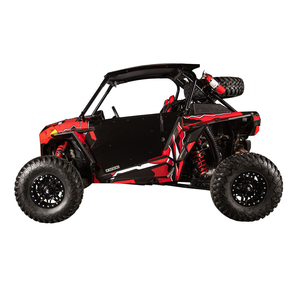 Tusk Barrier Pro Fit Doors Black Powder Coated Polaris RZR XP 1000 2014–2023 - Adventure Parts