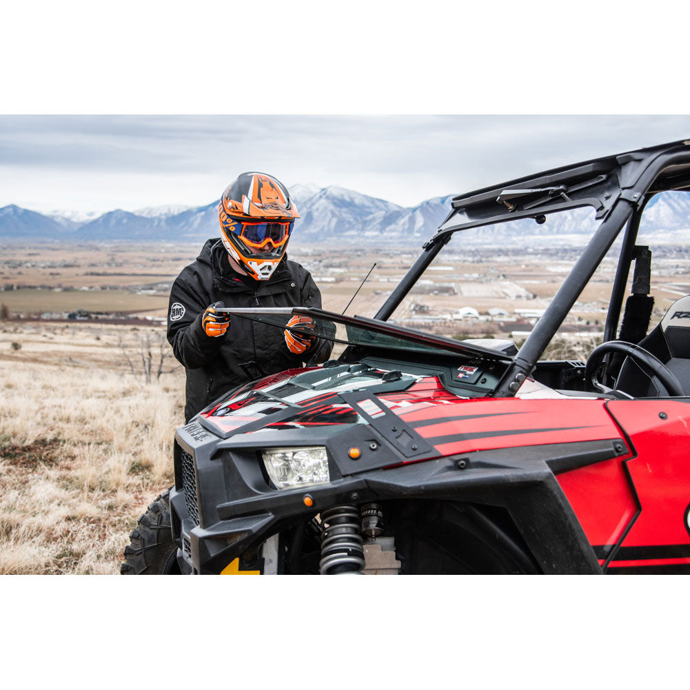 Tusk UTV Folding Glass Windshield with Windshield Wiper Polaris RZR 900 Trail 2014–2020 - Adventure Parts