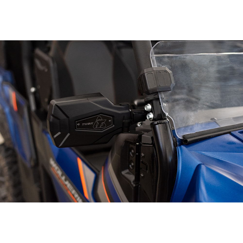 Tusk Pivot Folding UTV Mirror Kit w/A-pillar Mounts Yamaha Wolverine 2016-2021 - Adventure Parts