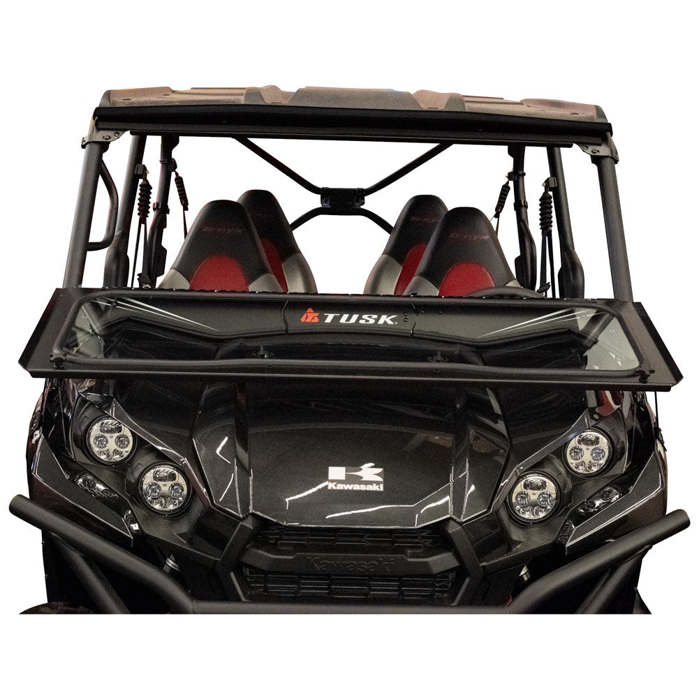 Tusk UTV Folding Glass Windshield with Windshield Wiper Kawasaki Teryx 800 2016–2025 - Adventure Parts