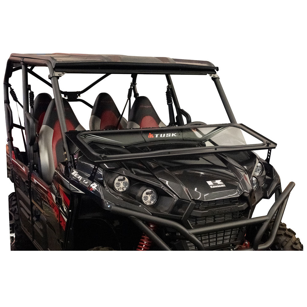 Tusk UTV Folding Glass Windshield with Windshield Wiper Kawasaki Teryx 800 2016–2025 - Adventure Parts