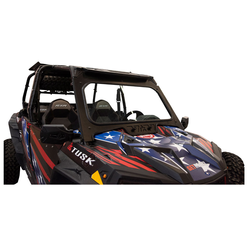 Tusk UTV Full Glass Windshield With Vent and 12" Windshield Wiper Polaris RZR XP 1000 2019–2023 - Adventure Parts
