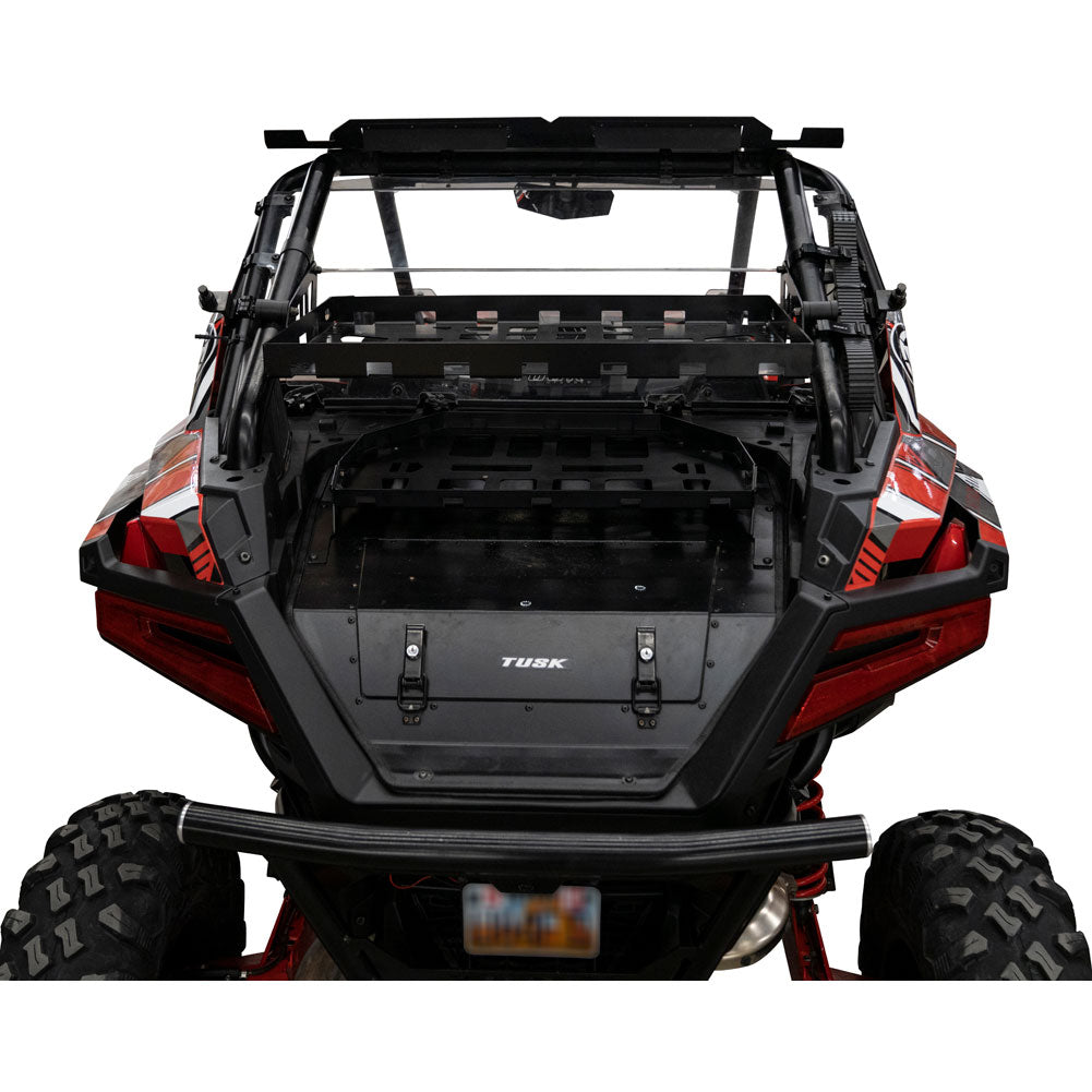 Tusk Cargo Rack Regular Black Powder Coated Polaris RZR 2020-2025 - Adventure Parts