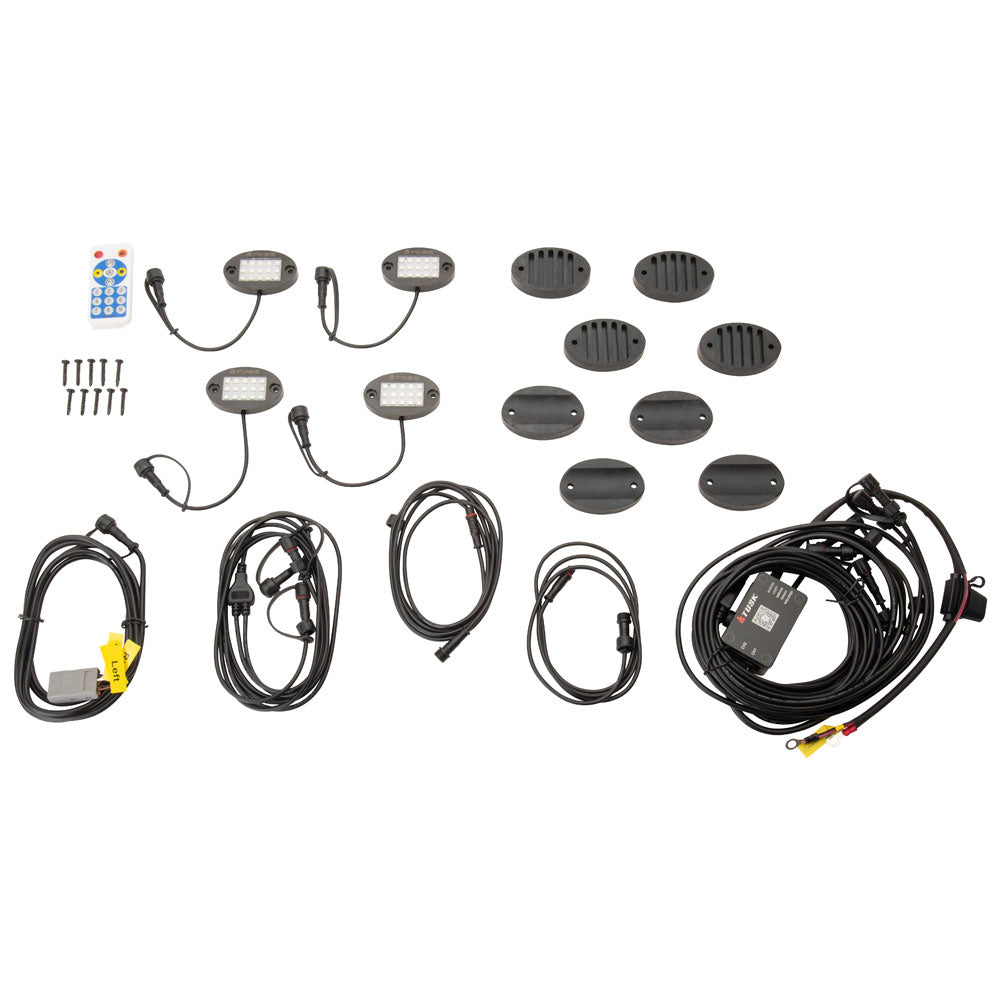 Tusk UTV LED Rock Light Kit and Lighted Whips - Adventure Parts