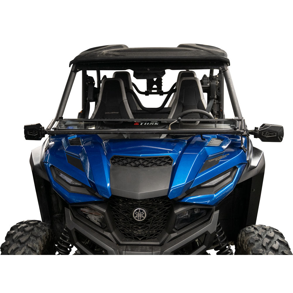 Tusk UTV Folding Glass Windshield with Windshield Wiper Yamaha Wolverine RMAX2 1000 2021-2025 - Adventure Parts