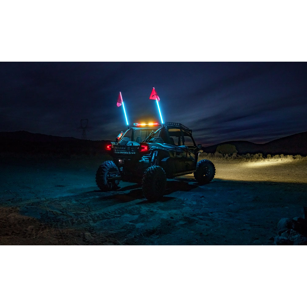 Tusk UTV LED Rock Light Kit and Lighted Whips - Adventure Parts