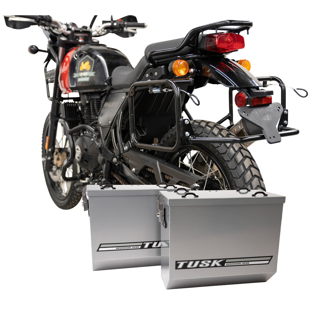 Tusk Aluminum Panniers with Pannier Racks Royal Enfield Himalayan 2016–2023