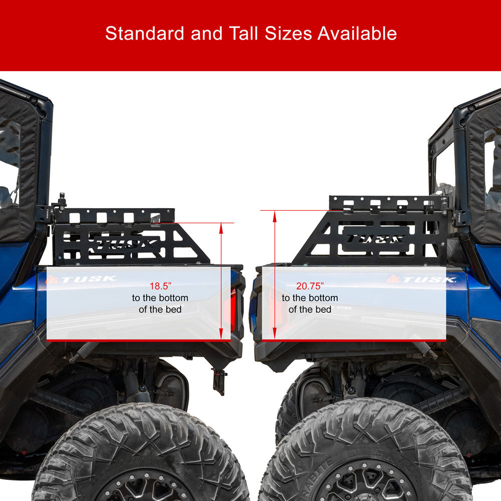 Tusk Cargo Rack Regular Black Powder Coated Polaris GENERAL 2016-2026 - Adventure Parts