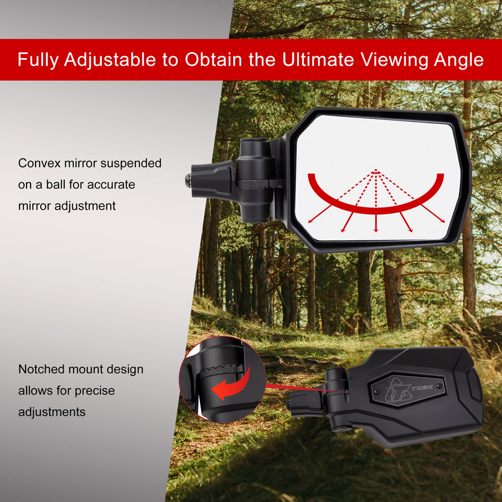 Tusk Pivot Folding UTV Mirror Kit w/A-pillar Mounts Can-Am Maverick 2017-2025