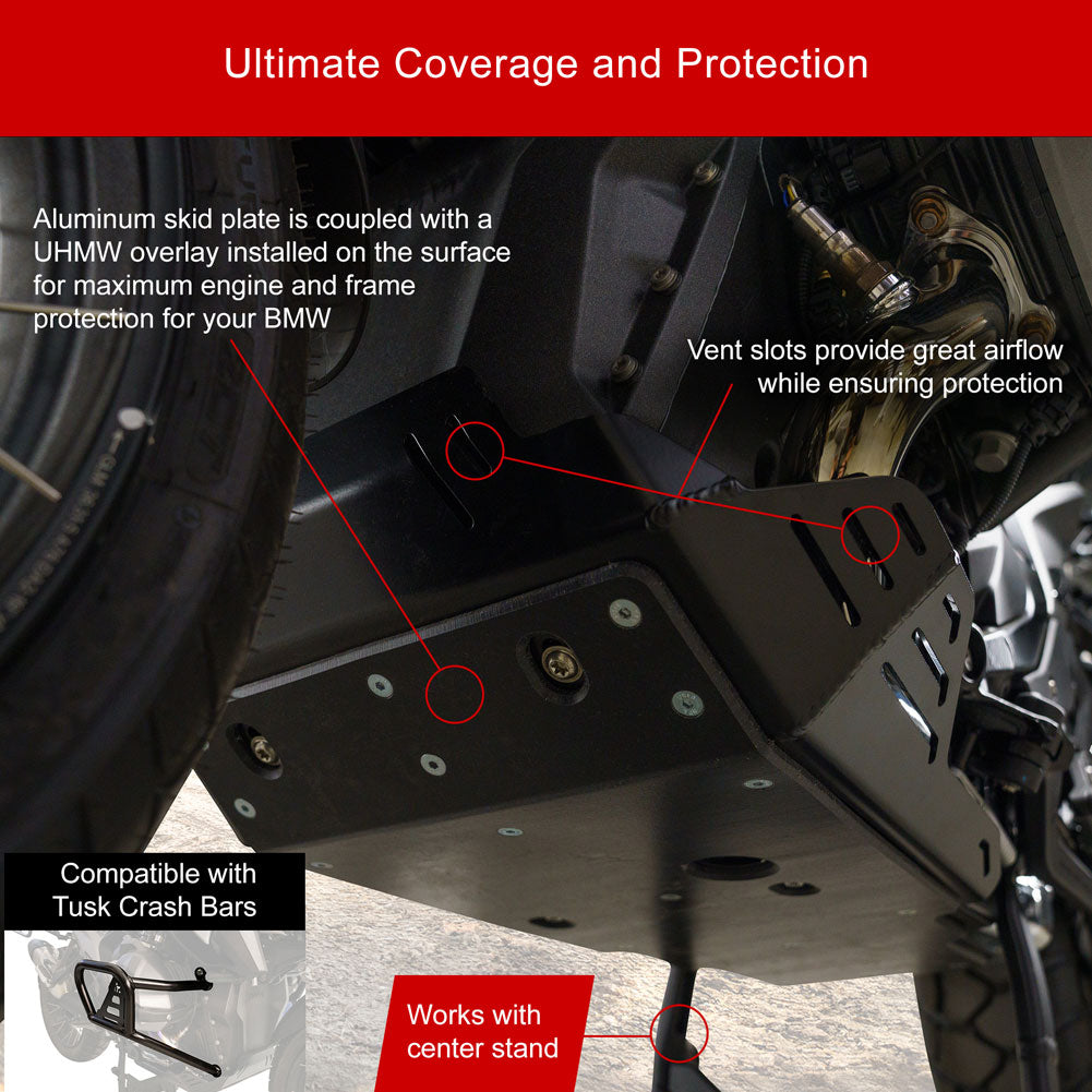 Tusk Quiet Glide Adventure Skid Plate BMW R1300GS 2024-2025 - Adventure Parts