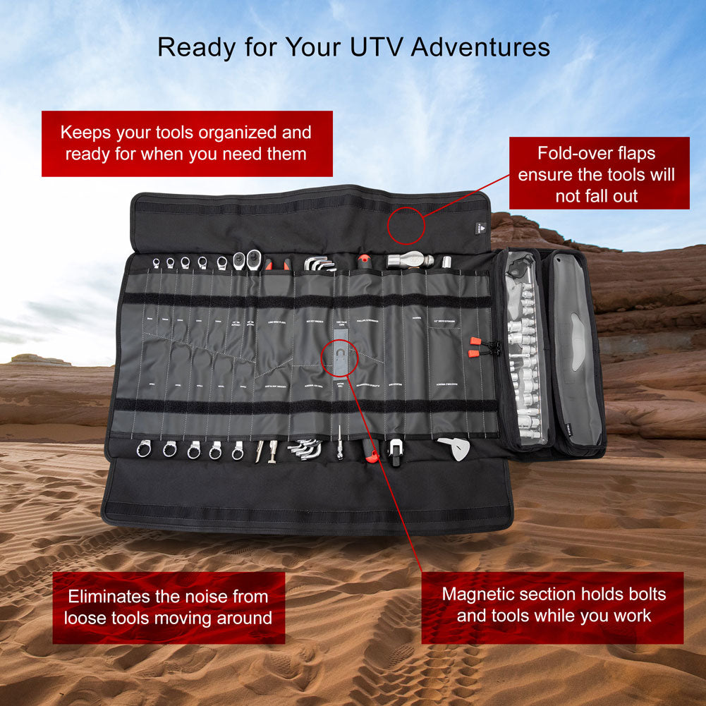 Tusk UTV Tool Roll Kit with Belt Removal Tools Polaris Sportsman ACE 325 2014–2017
