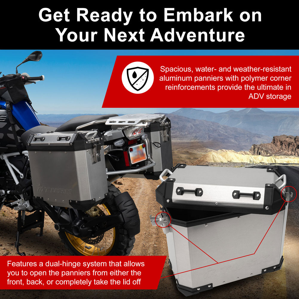 Tusk Frontier Motorcycle Panniers 38 Liter Panniers - Adventure Parts