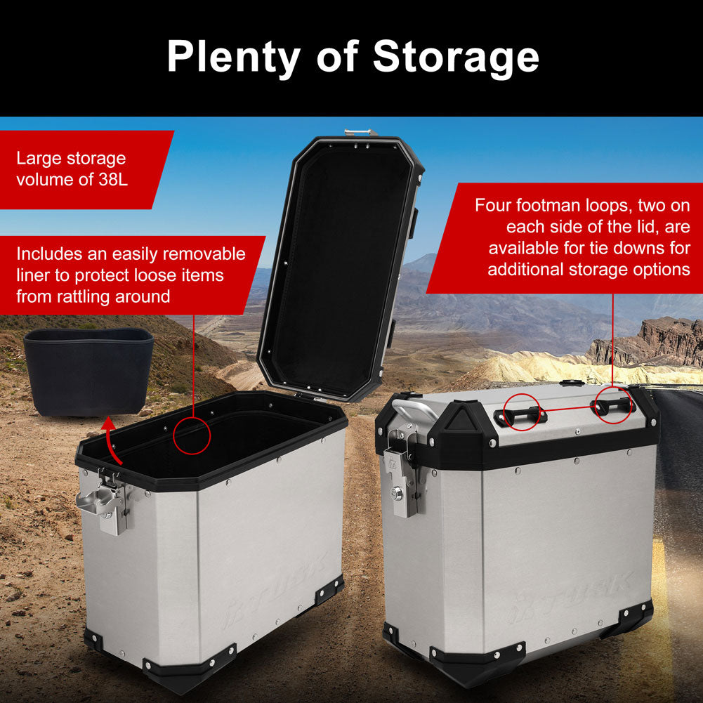 Tusk Frontier Motorcycle Panniers 38 Liter Panniers - Adventure Parts