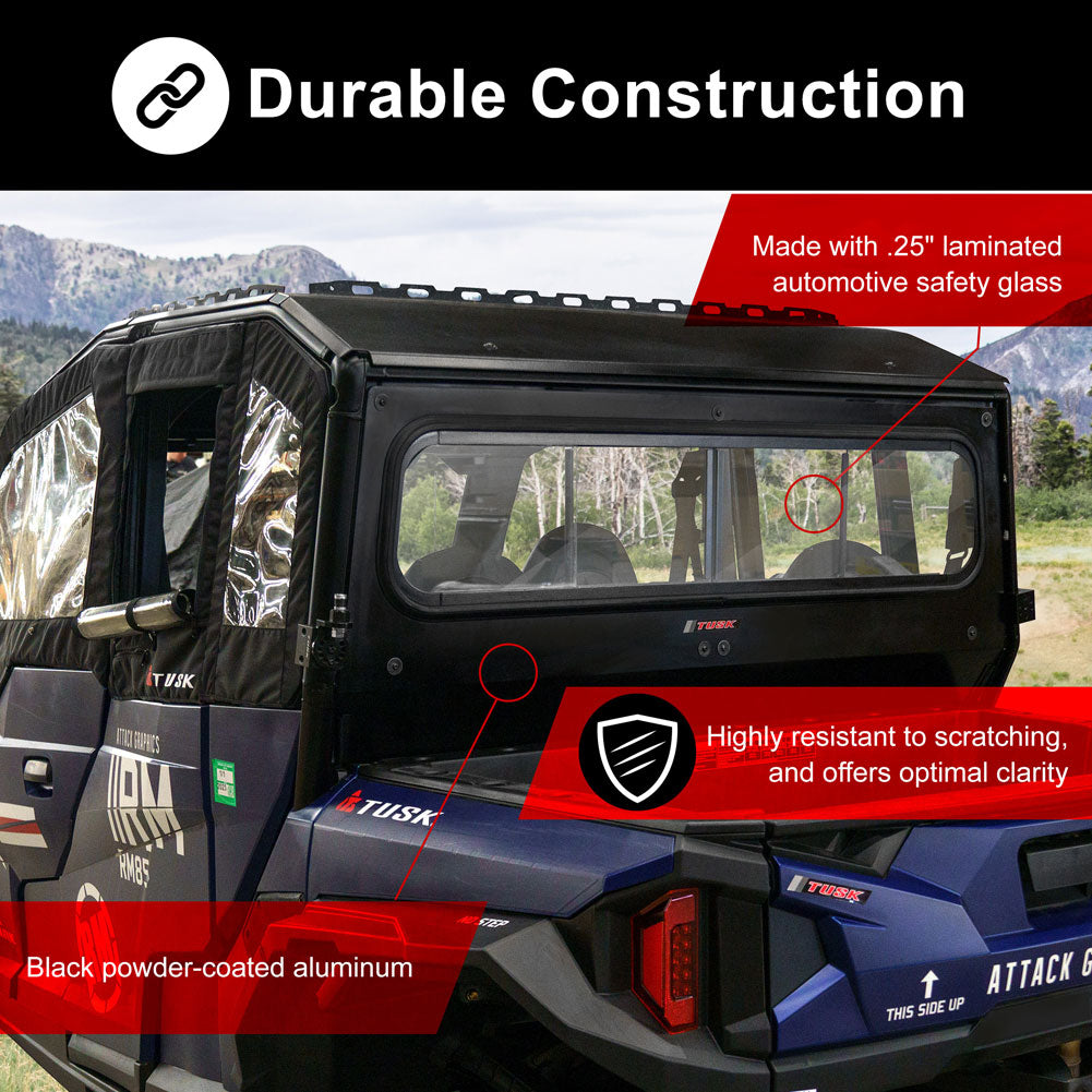 Tusk Sliding Rear Glass Window Polaris General 2016-2026