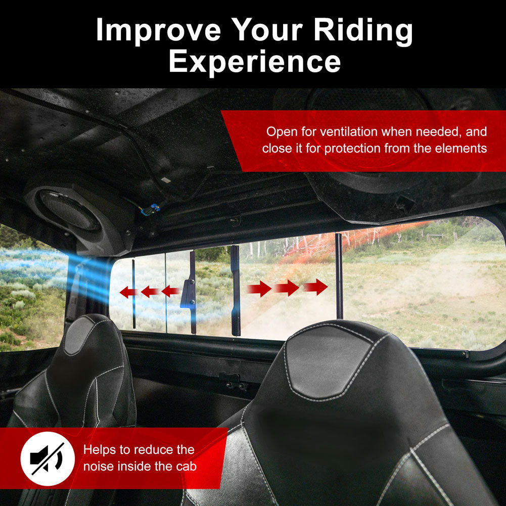 Tusk Sliding Rear Glass Window Polaris General 2016-2026