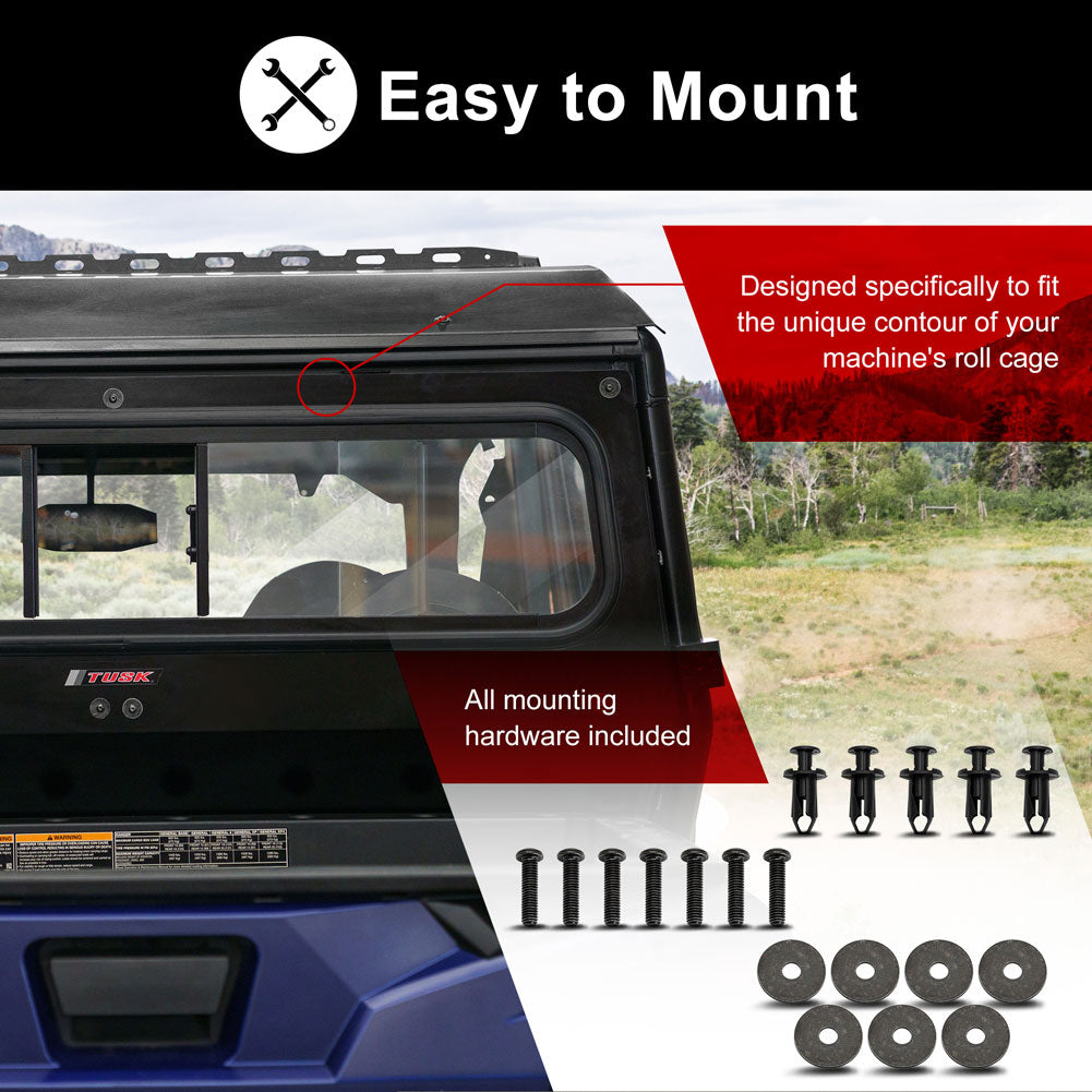 Tusk Sliding Rear Glass Window Polaris General 2016-2026