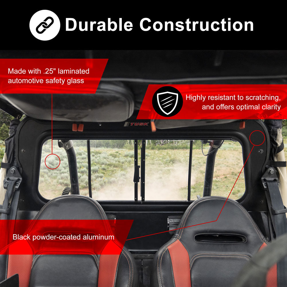Tusk Sliding Rear Glass Window Polaris RZR XP 2014-2023 - Adventure Parts
