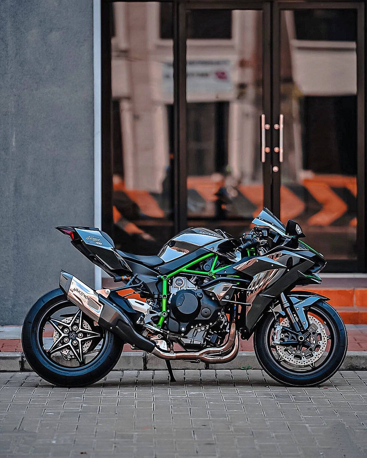 Vandemon Bimodal Stealth Titanium Exhaust System Kawasaki H2 H2R 2015-2024 - Adventure Parts