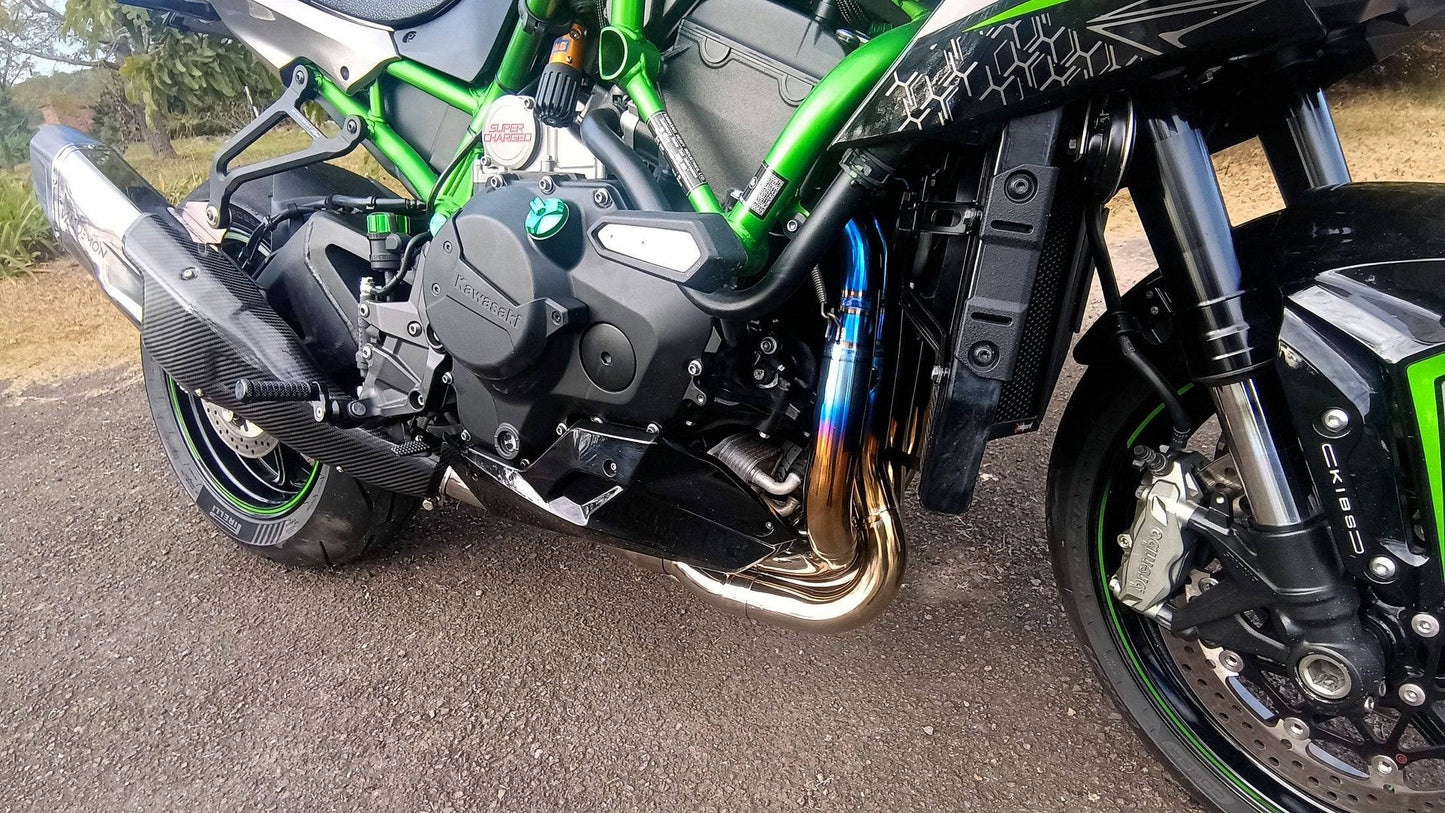 Vandemon Bimodal Stealth Titanium Exhaust System Kawasaki ZH2 2020-2024