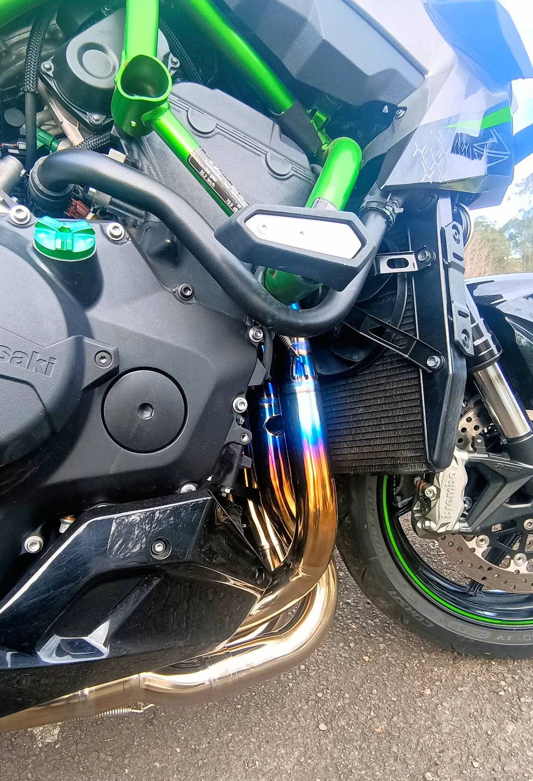 Vandemon Bimodal Stealth Titanium Exhaust System Kawasaki ZH2 2020-2024