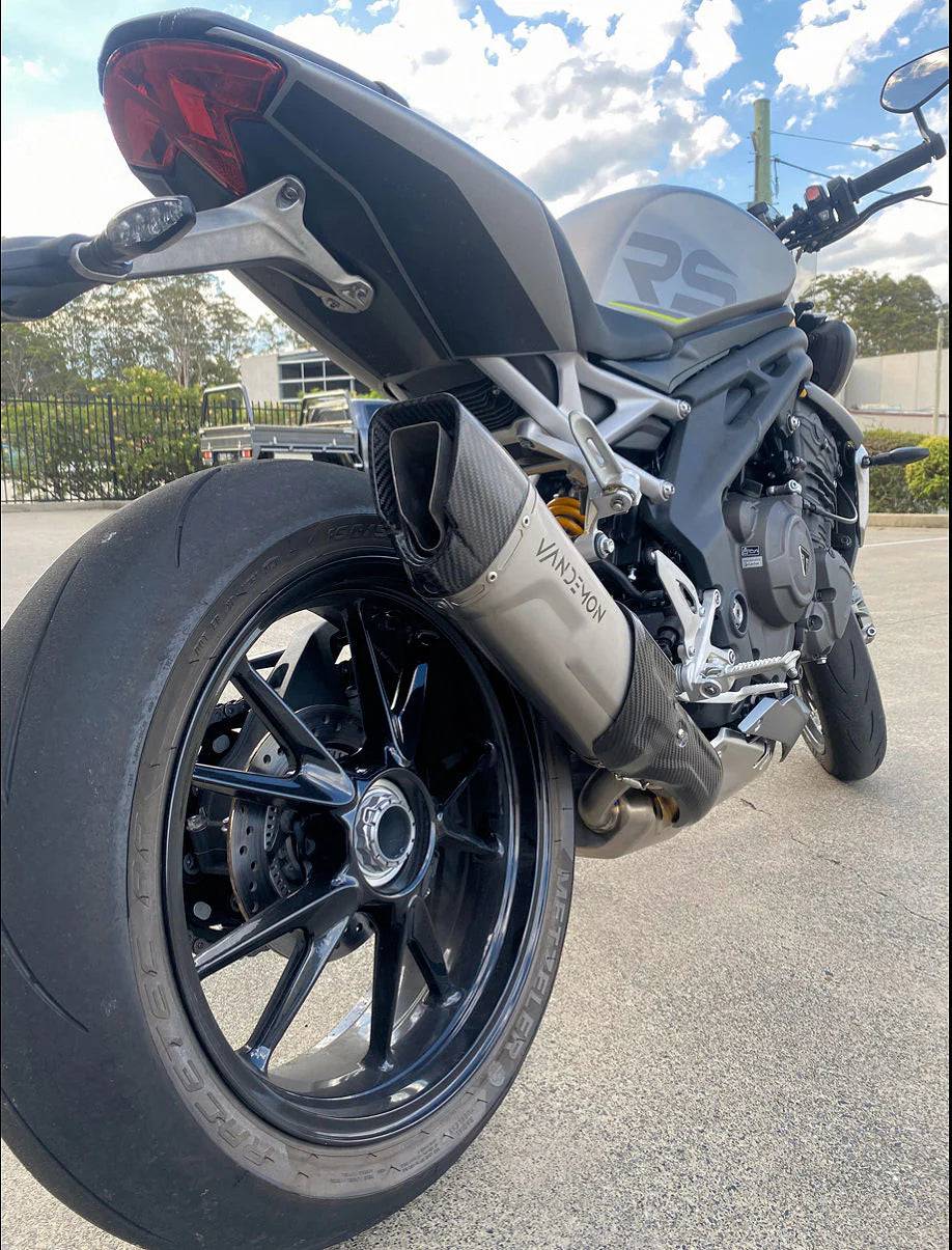 Vandemon Bimodal Stealth Titanium Exhaust System Triumph Speed Triple 1200RS & RR 2021-2024