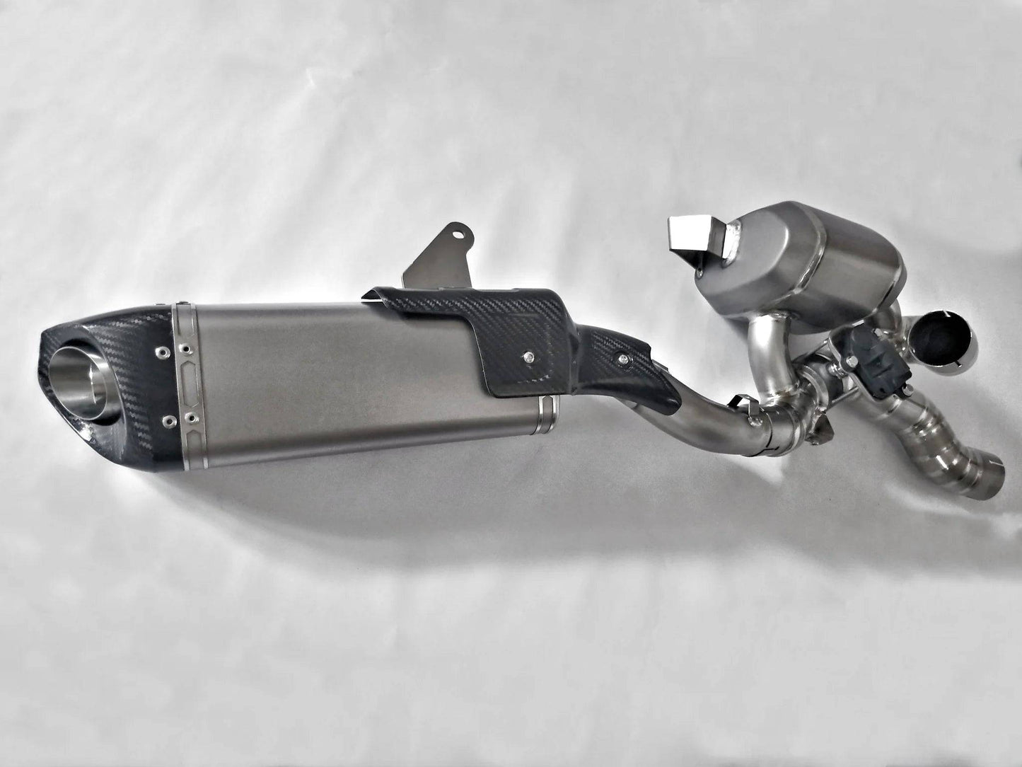 Vandemon Bimodal Stealth Titanium Slip-On Ducati Multistrada V4 Exhaust 2021-2023 - Adventure Parts