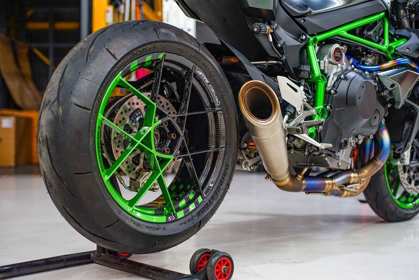 Vandemon Brushed Titanium Exhaust System Kawasaki Ninja H2 & H2R 2015-2024 - Adventure Parts