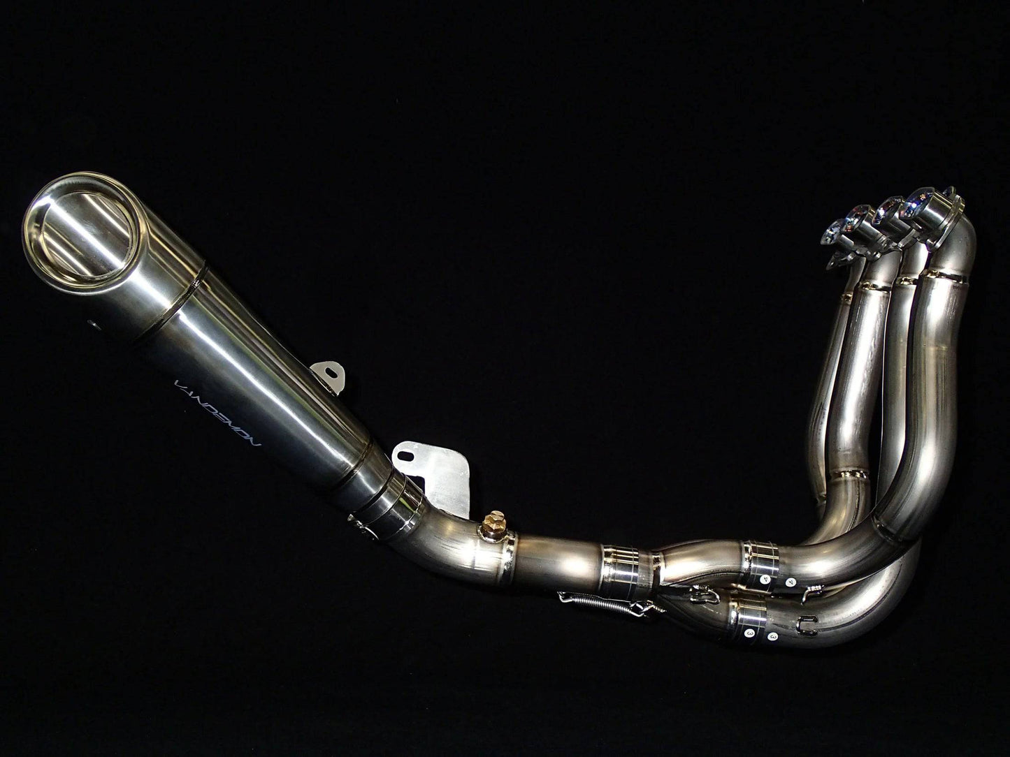 Vandemon Brushed Titanium Exhaust System Kawasaki Ninja H2 & H2R 2015-2024 - Adventure Parts