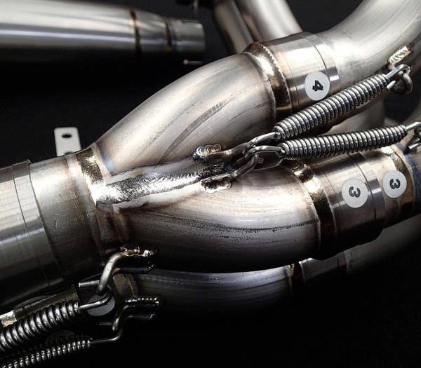Vandemon Brushed Titanium Exhaust System Kawasaki Ninja H2 & H2R 2015-2024 - Adventure Parts