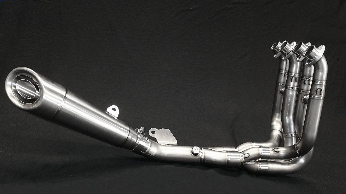 Vandemon Brushed Titanium Exhaust System Kawasaki Ninja ZH2 2020-24