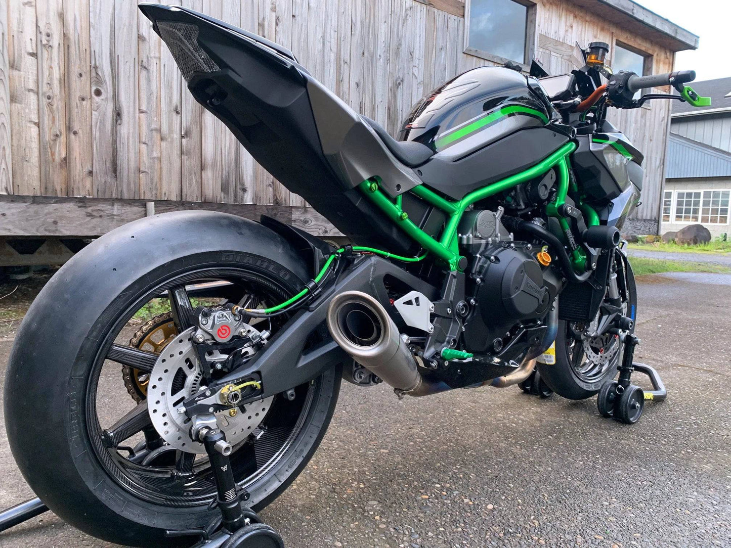 Vandemon Brushed Titanium Exhaust System Kawasaki Ninja ZH2 2020-24