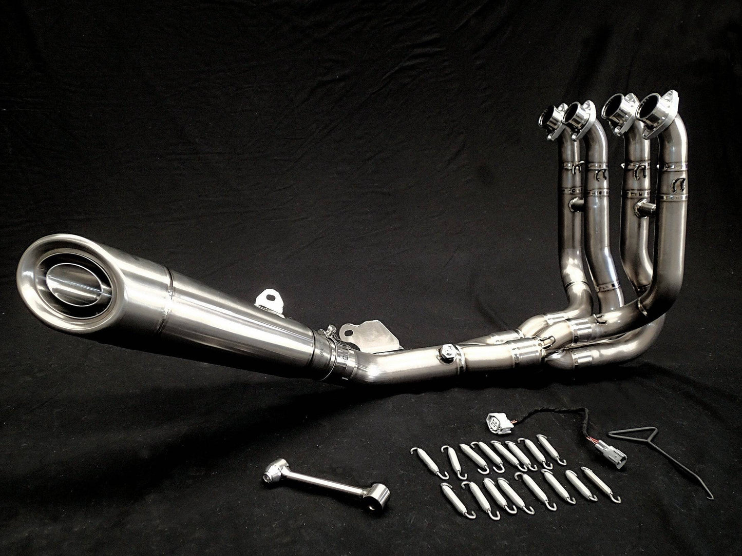 Vandemon Brushed Titanium Exhaust System Kawasaki Ninja ZH2 2020-24