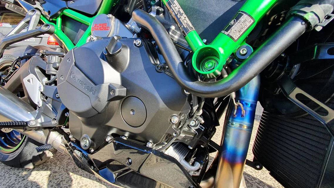 Vandemon Brushed Titanium Exhaust System Kawasaki Ninja ZH2 2020-24