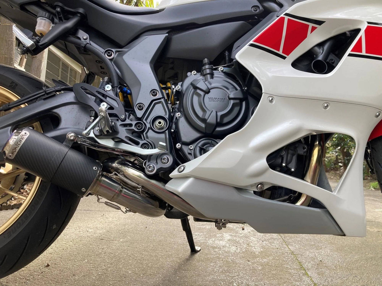 Vandemon Carbon Muffler Titanium Exhaust System Yamaha R7 MT07 FZ07 XSR700 Tracer 700/GT Tracer 7/GT 2014-2023 - Adventure Parts