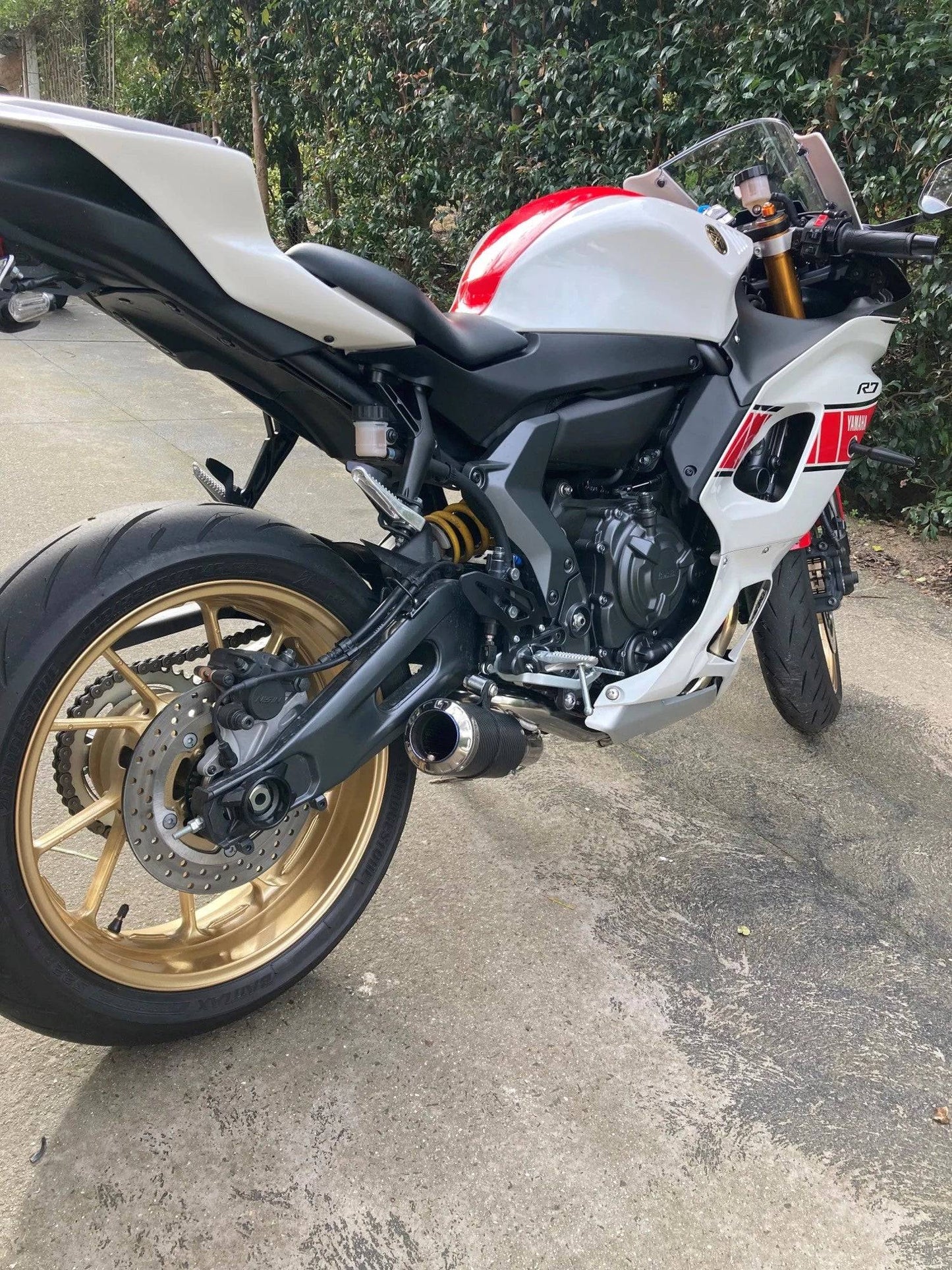 Vandemon Carbon Muffler Titanium Exhaust System Yamaha R7 MT07 FZ07 XSR700 Tracer 700/GT Tracer 7/GT 2014-2023 - Adventure Parts