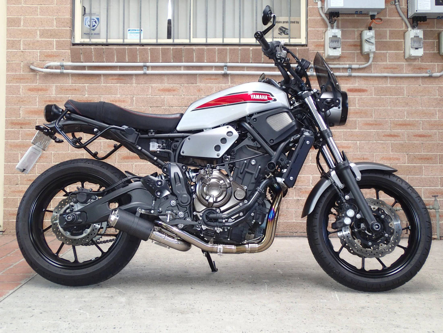 Vandemon Carbon Muffler Titanium Exhaust System Yamaha R7 MT07 FZ07 XSR700 Tracer 700/GT Tracer 7/GT 2014-2023 - Adventure Parts