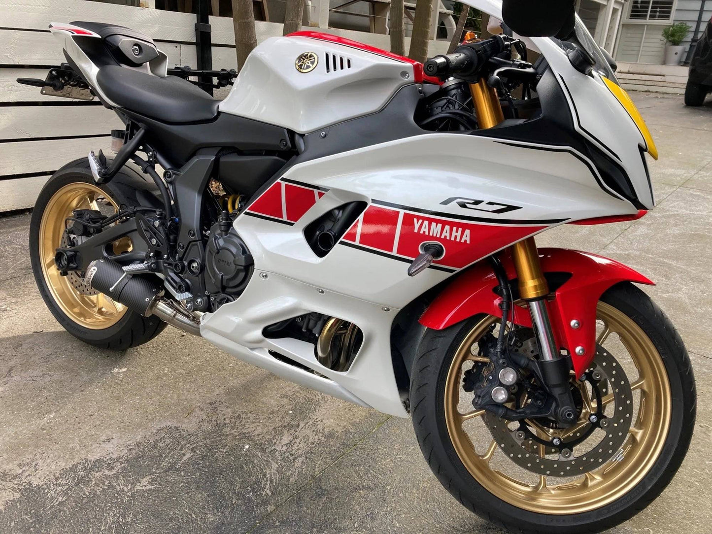 Vandemon Carbon Muffler Titanium Exhaust System Yamaha R7 MT07 FZ07 XSR700 Tracer 700/GT Tracer 7/GT 2014-2023 - Adventure Parts