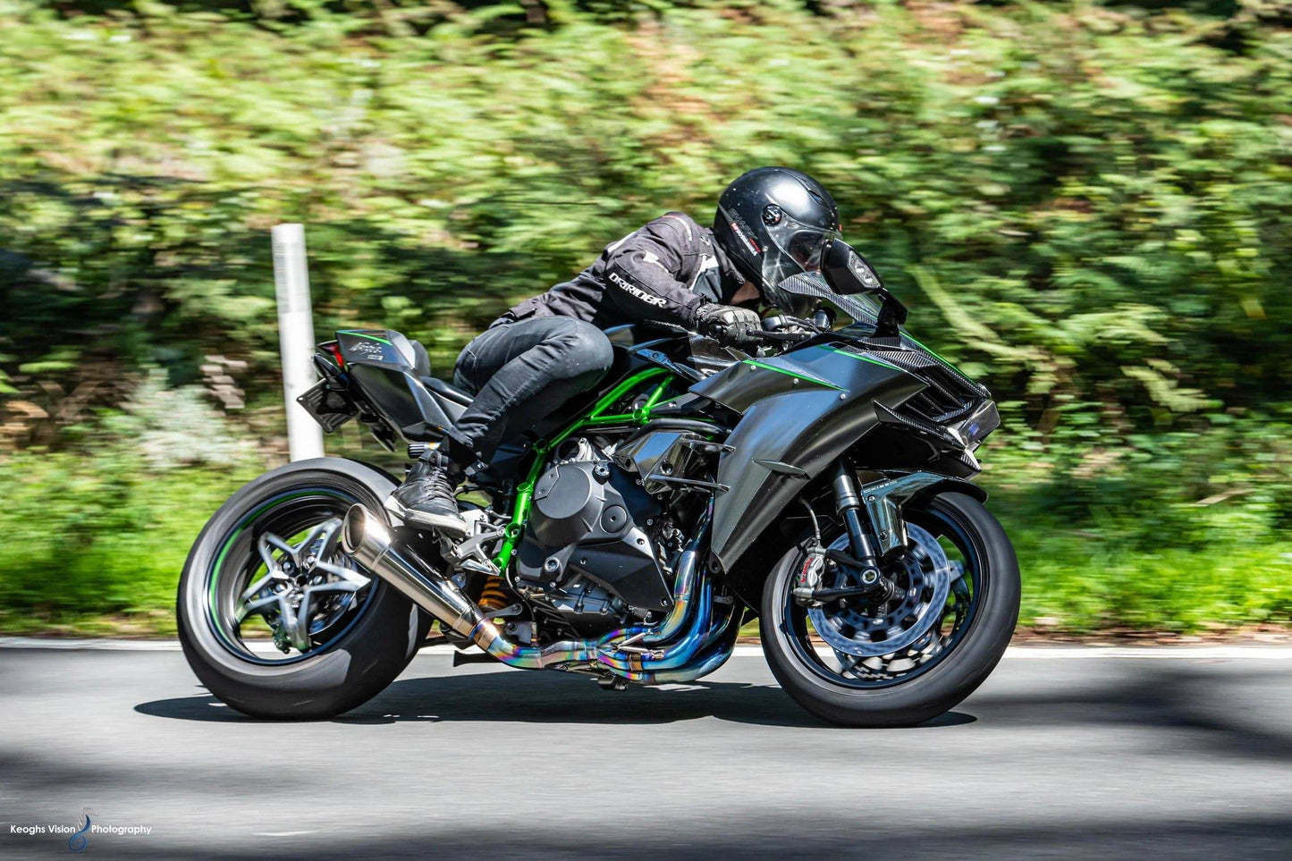 Vandemon Polished Titanium Exhaust System Kawasaki Ninja H2 & H2R 2015-24 - Adventure Parts