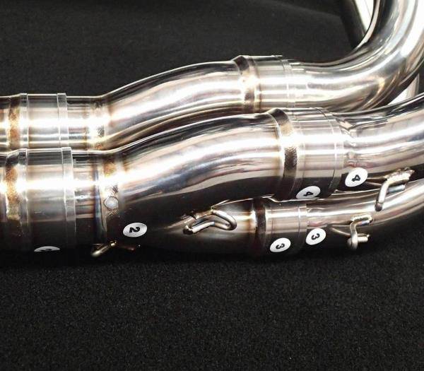 Vandemon Polished Titanium Exhaust System Kawasaki Ninja H2 & H2R 2015-24 - Adventure Parts