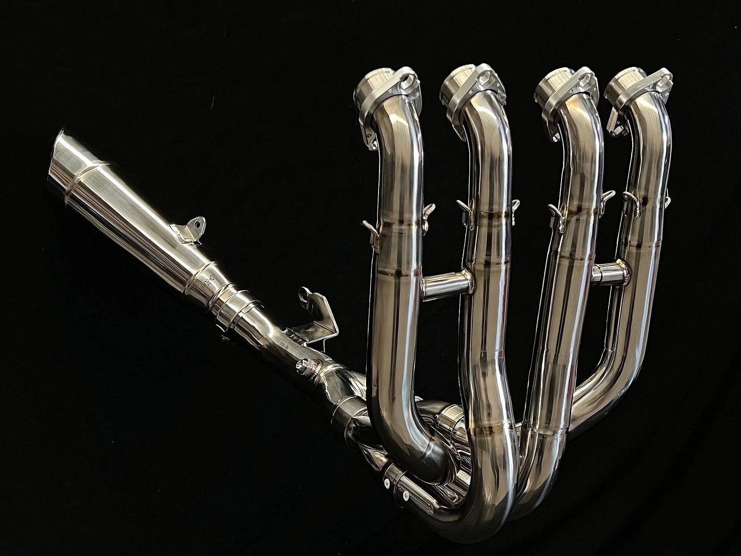 Vandemon Polished Titanium Exhaust System Kawasaki Ninja ZH2 2020-2024 - Adventure Parts