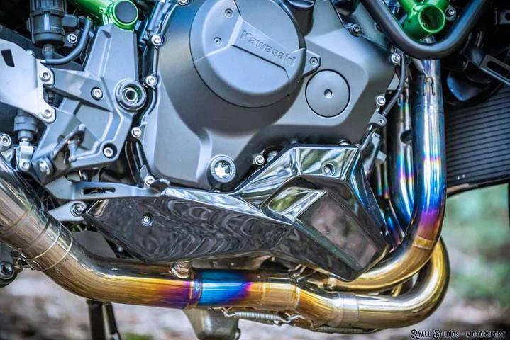 Vandemon Polished Titanium Exhaust System Kawasaki Ninja ZH2 2020-2024 - Adventure Parts