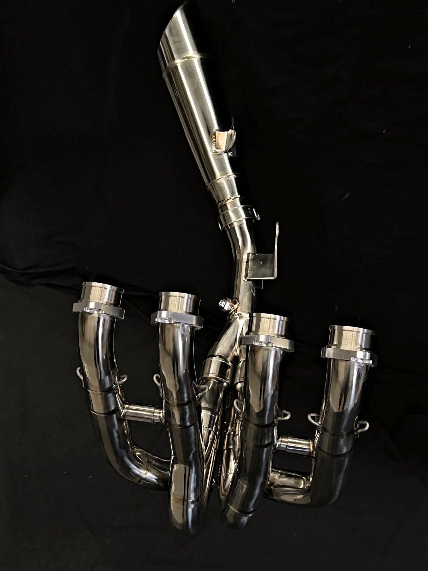 Vandemon Polished Titanium Exhaust System Kawasaki Ninja ZH2 2020-2024 - Adventure Parts