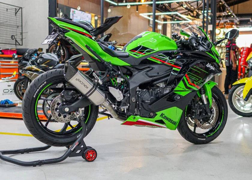 Vandemon Side Mount Titanium Race Exhaust System Kawasaki ZX4R-ZX4RR 2023-2025 - Adventure Parts