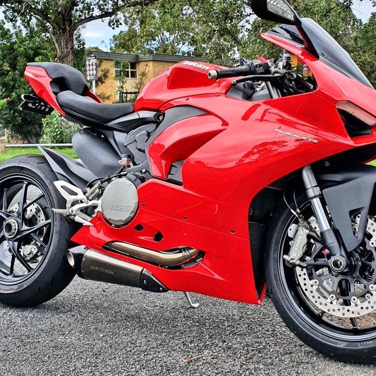 Vandemon Titanium Belly Slip-On Ducati V2 Panigale & Streetfighter