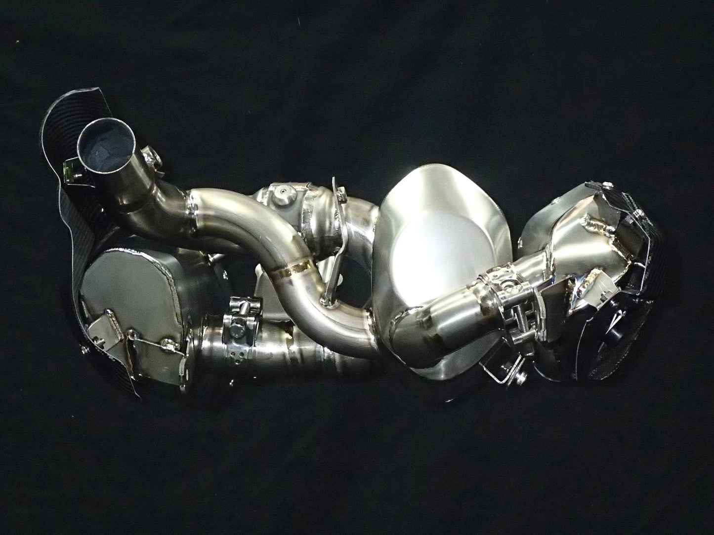 Vandemon Titanium Bimodal Stealth Titanium Slip-On Mufflers Triumph Rocket 3R & GT 2500 2019-2023 - Adventure Parts