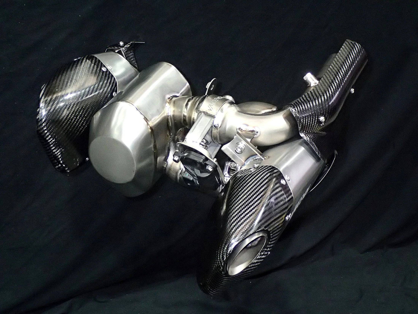 Vandemon Titanium Bimodal Stealth Titanium Slip-On Mufflers Triumph Rocket 3R & GT 2500 2019-2023 - Adventure Parts