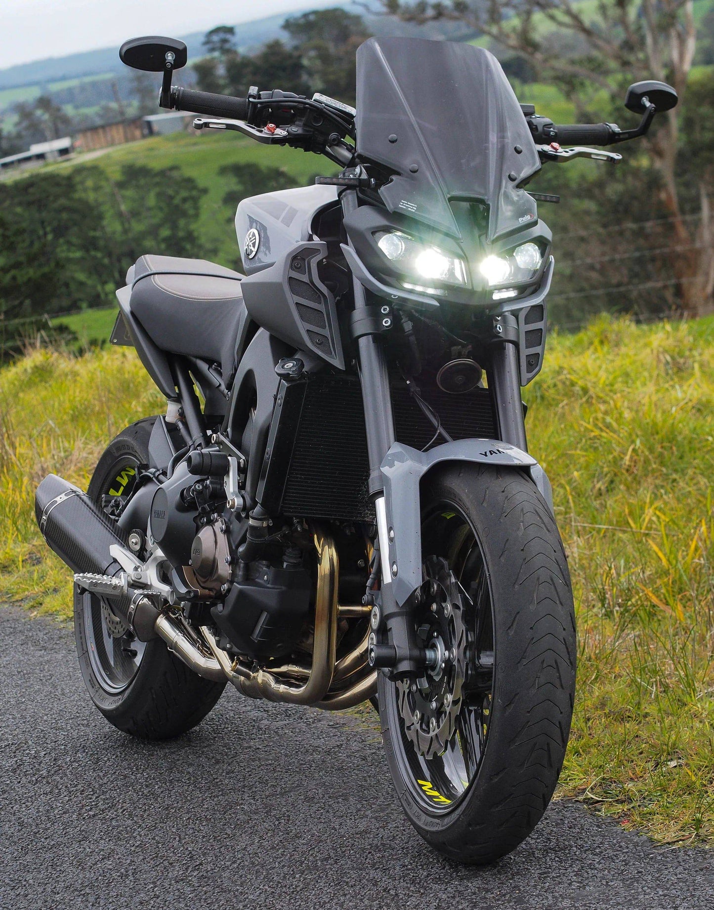 Vandemon Titanium Doughnut Exhaust & Carbon Fibre Muffler Yamaha MT09 FZ09 XSR900 2016-2020 - Adventure Parts