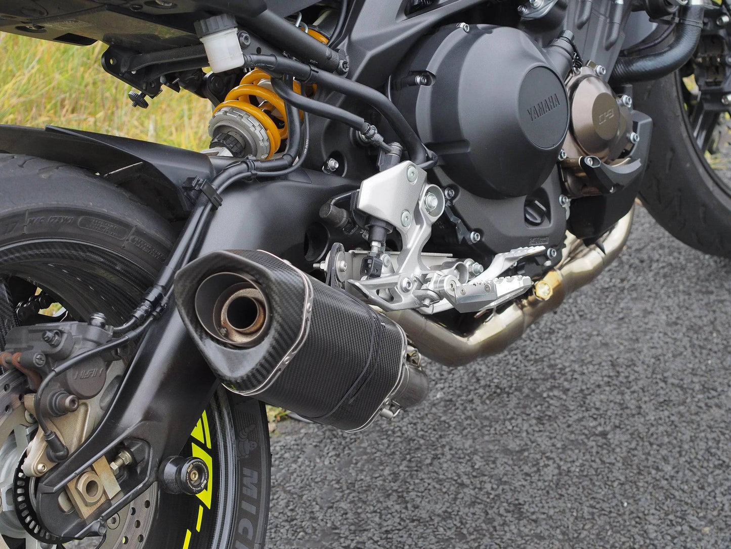 Vandemon Titanium Doughnut Exhaust & Carbon Fibre Muffler Yamaha MT09 FZ09 XSR900 2016-2020 - Adventure Parts