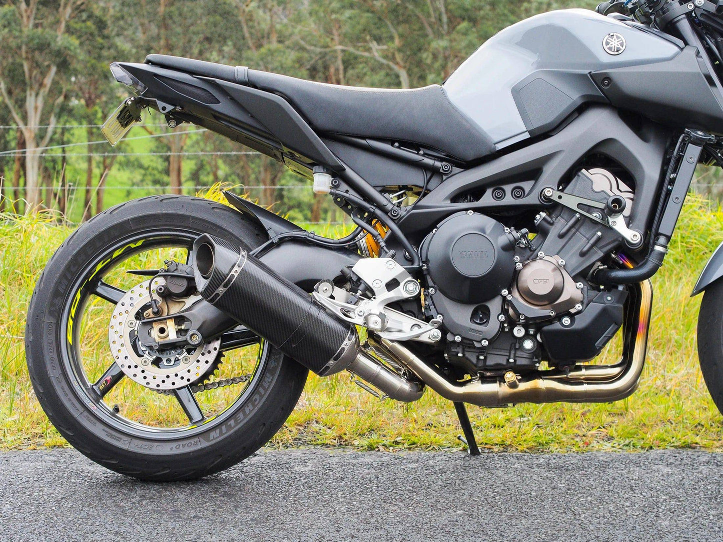 Vandemon Titanium Doughnut Exhaust & Carbon Fibre Muffler Yamaha MT09 FZ09 XSR900 2016-2020 - Adventure Parts